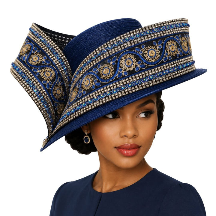 Layla Crystal Sculptural Church Hat - Whittall & Shon - Especially Yours
