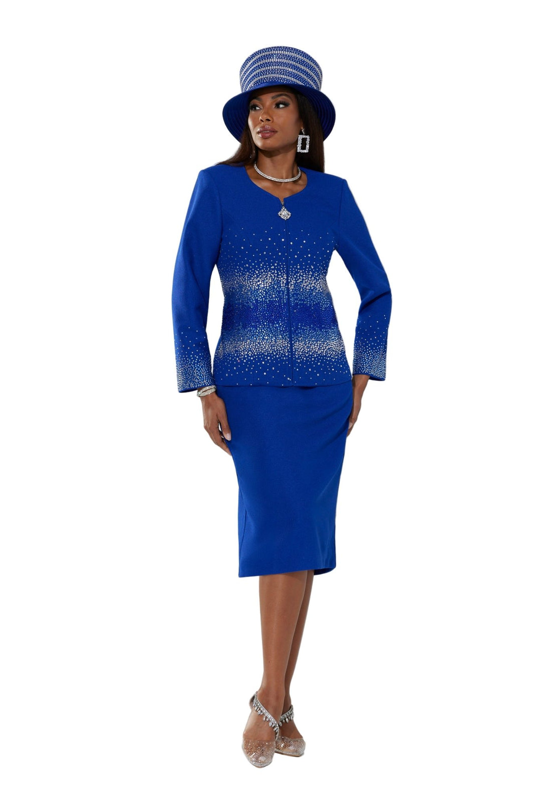 Stripes of Shine Knit Suit by Dorinda Clarke Cole - Especially Yours