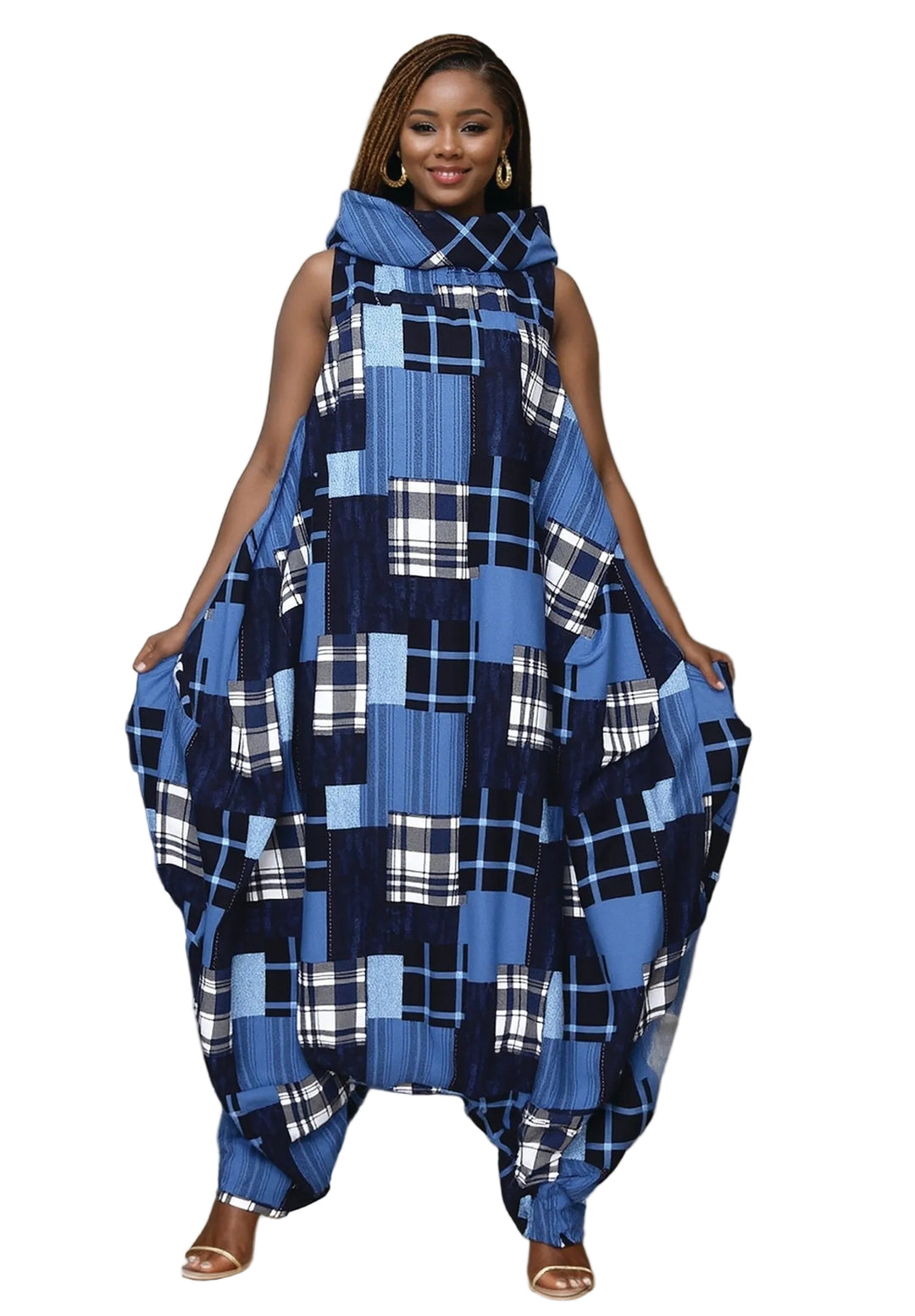 Patchwork Convertible Jumpsuit Dress | 2-in-1 Maxi Dress for Women Patchwork Convertible Jumpsuit Dress | 2-in-1 Maxi Dress for Women