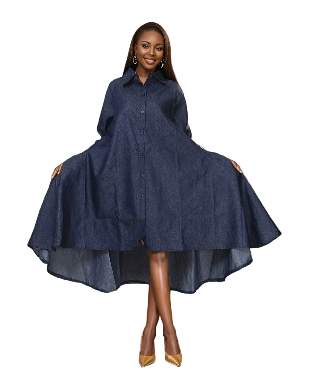 Denim Faith Button Front Dress by Studio EY - Especially Yours