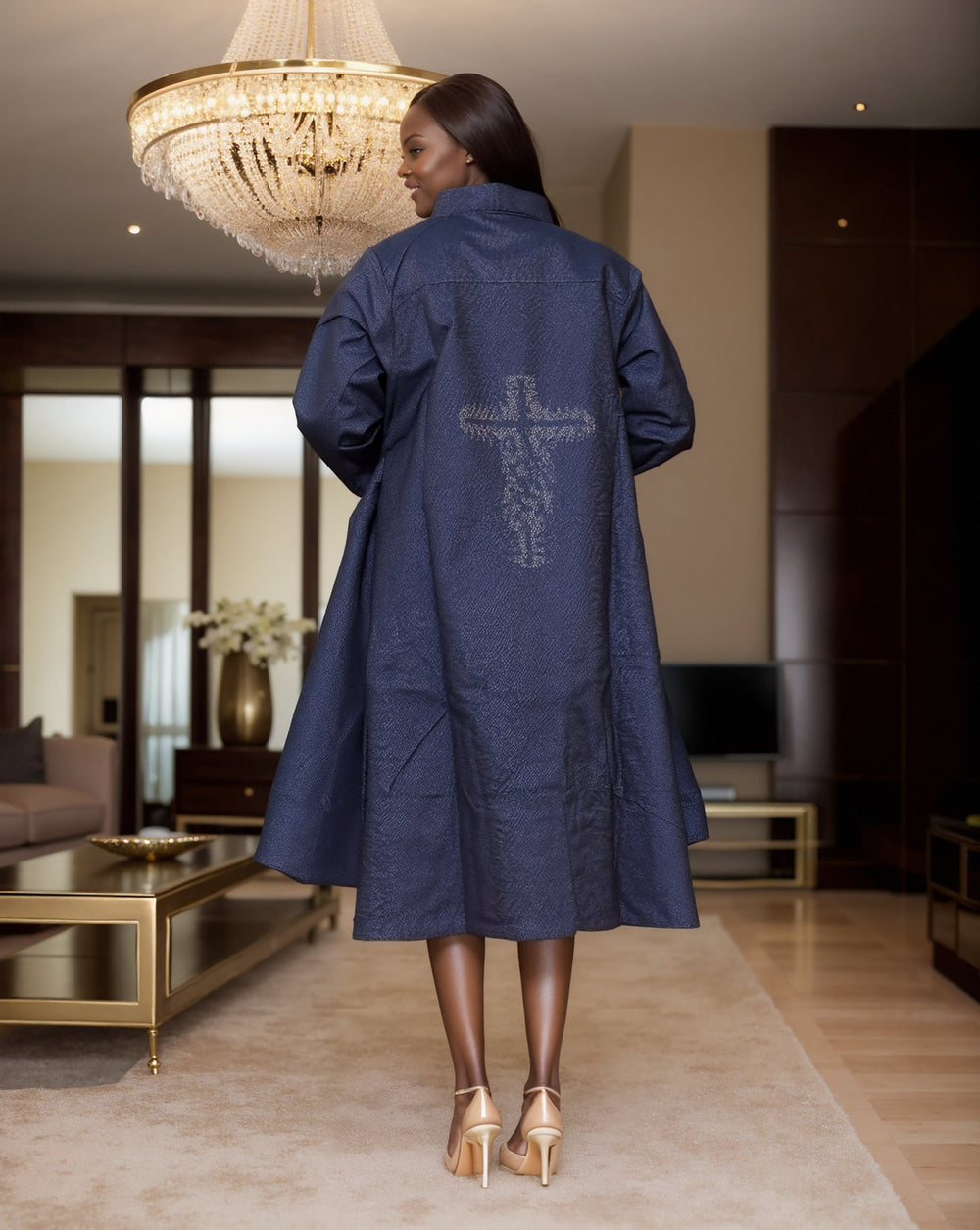 Denim Faith Button Front Dress by Studio EY - Especially Yours