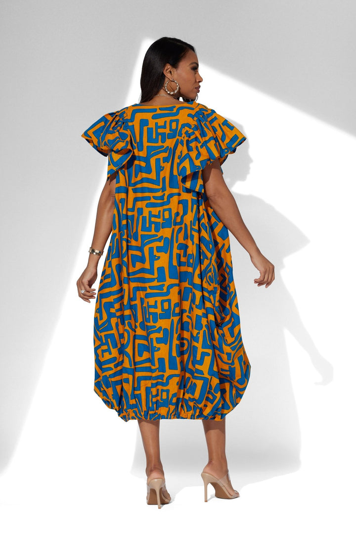 Pop of Color Print Dress Studio EY - Especially Yours