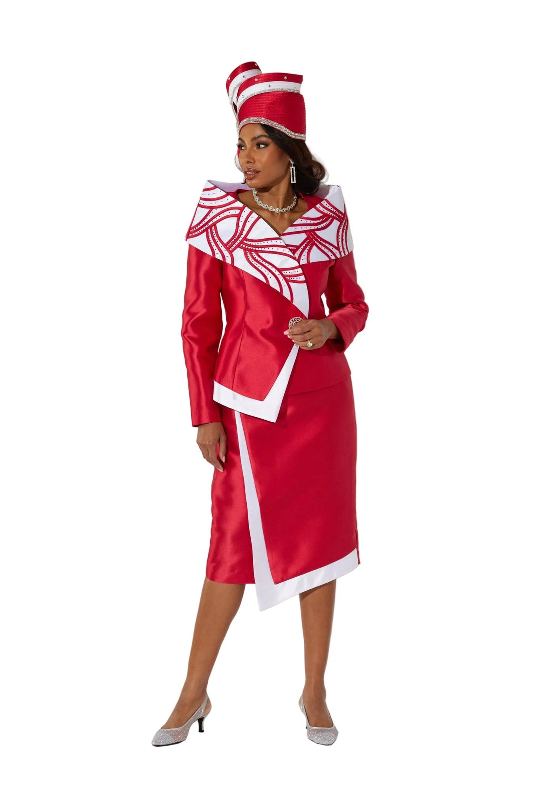 Patterned Portrait Collar Suit - Especially Yours