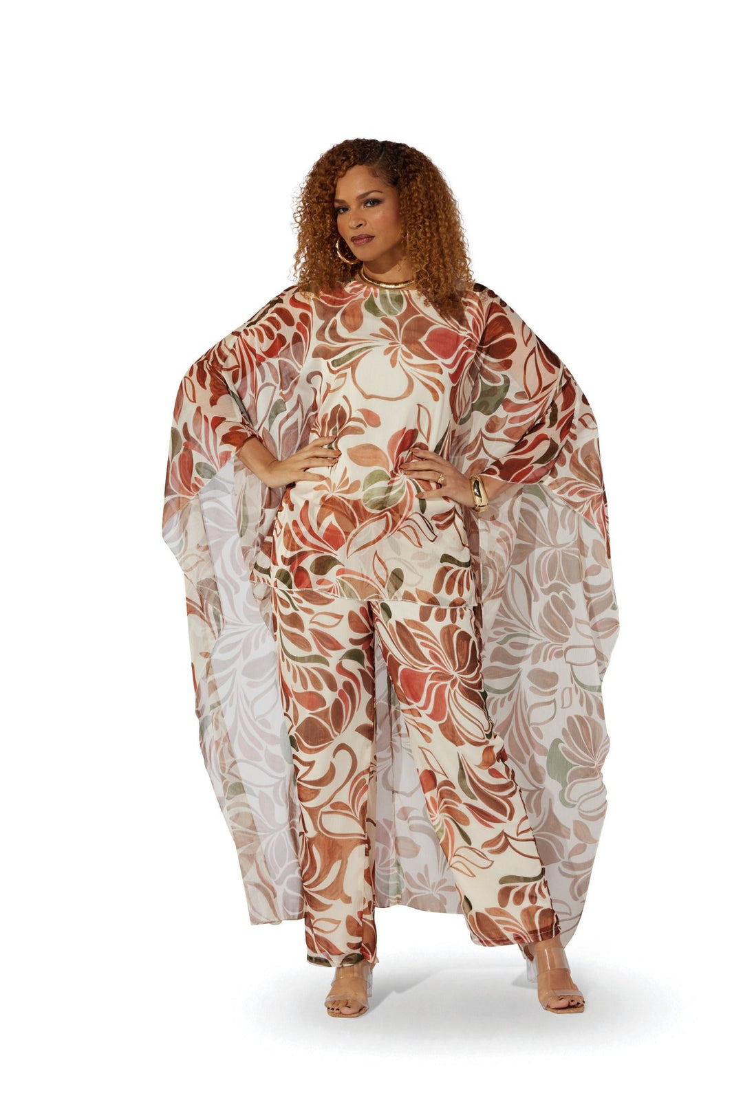 Neutral Florals Pantset by Studio EY