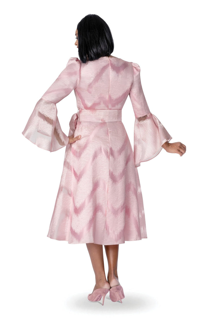 Jacquard Bell Sleeve Midi Dress by EY Boutique