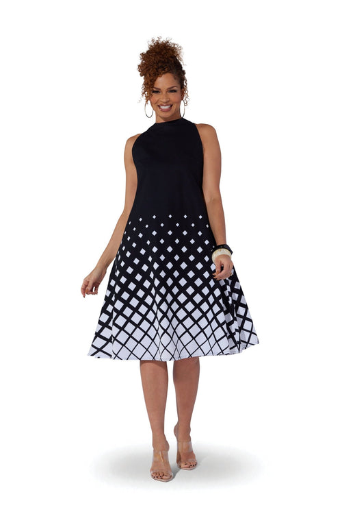 Lattice Print Swing Midi Dress by Studio EY - Especially Yours