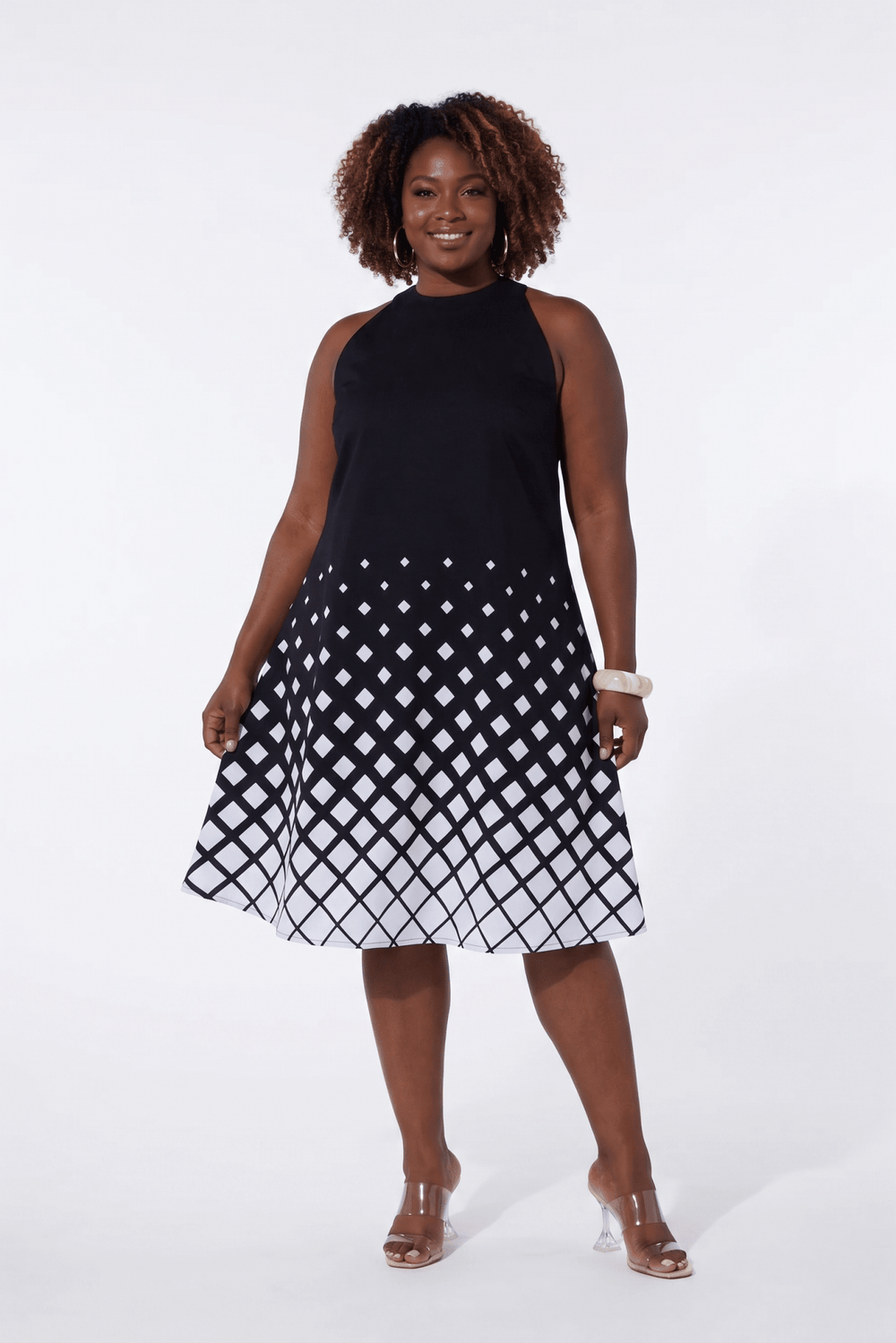Lattice Print Swing Midi Dress by Studio EY - Especially Yours