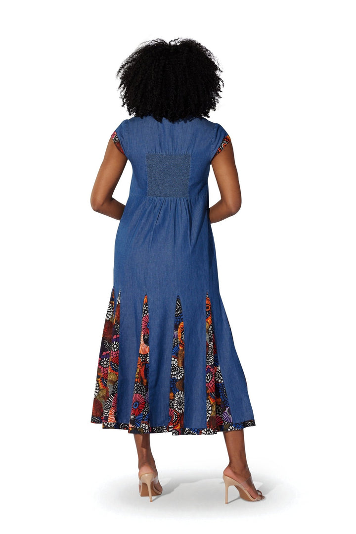 Afrocentric Godet Maxi Dress by Studio EY
