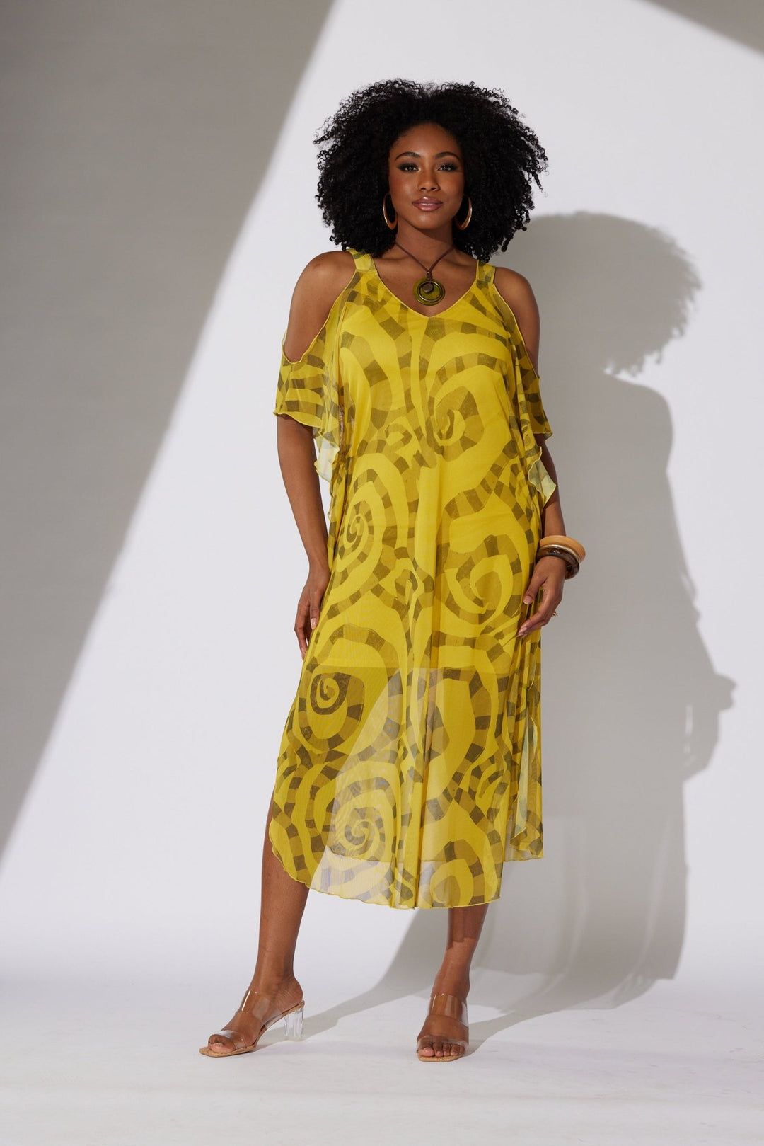 Tribal Cold Shoulder Midi Dress by Studio EY - Especially Yours