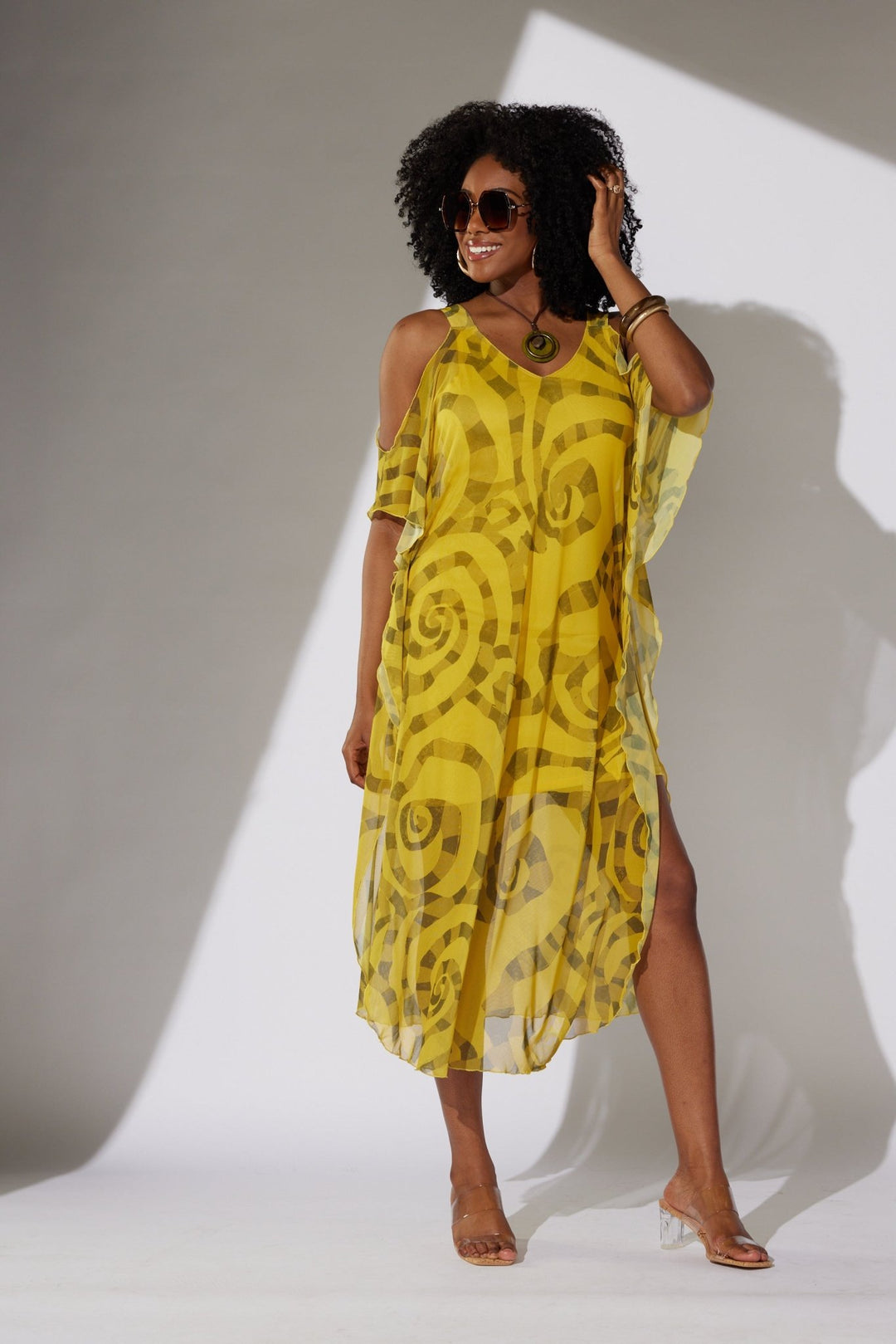 Tribal Cold Shoulder Midi Dress by Studio EY - Especially Yours