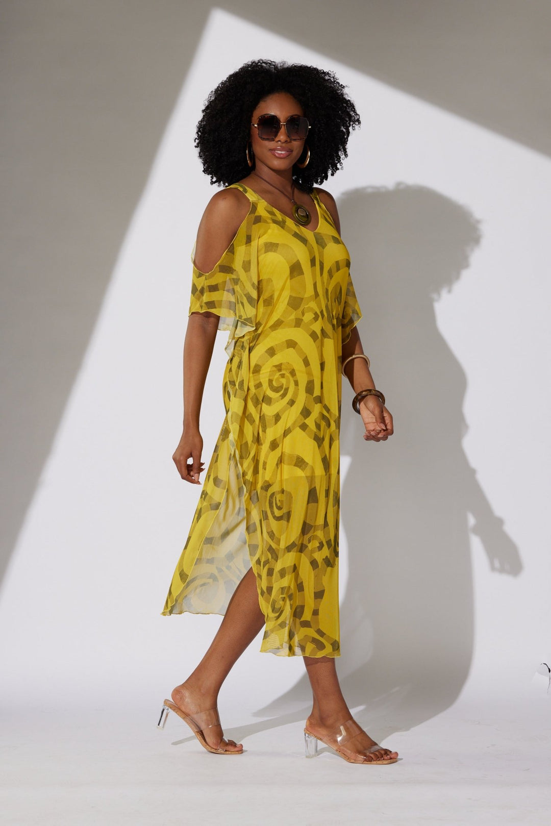 Tribal Cold Shoulder Midi Dress by Studio EY - Especially Yours