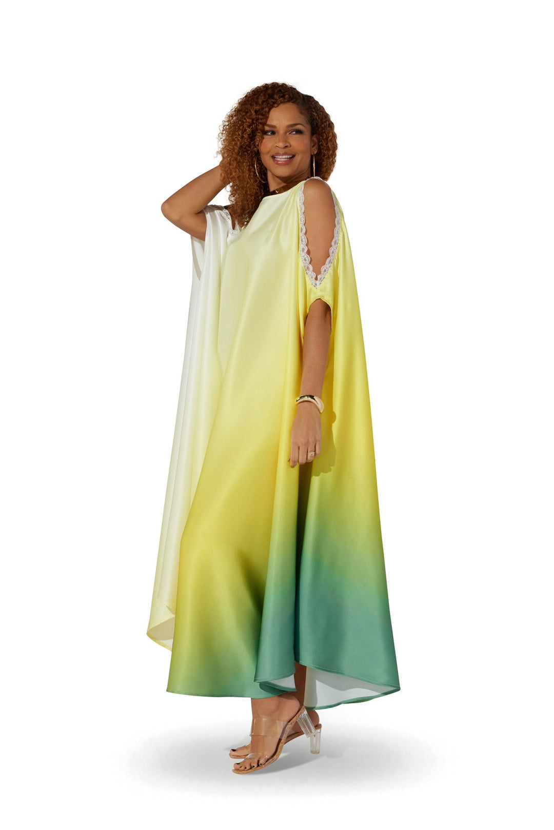Ombre Cold - Shoulder Maxi Dress by Studio EY - Especially Yours