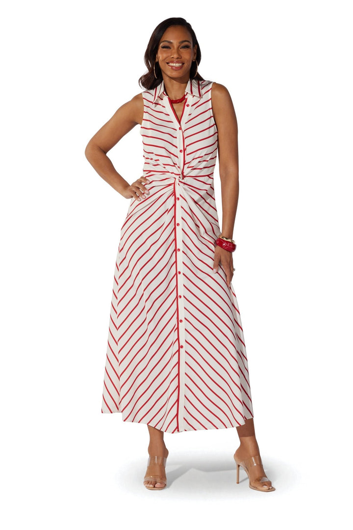 Stripe Twist Maxi Shirtdress by Studio EY - Especially Yours