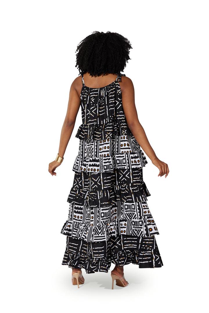 Batik Tiered Maxi Dress by Studio EY