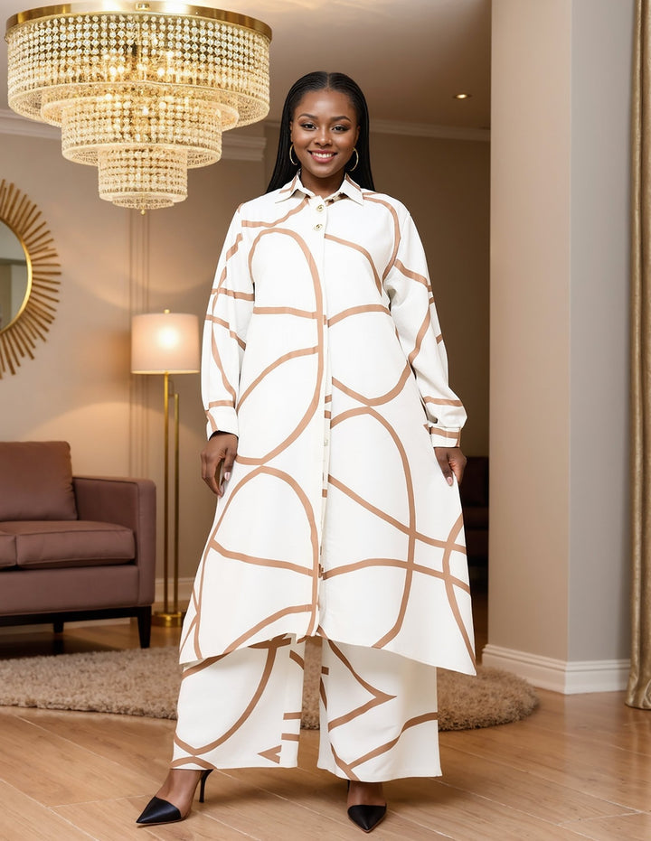 Neutral Abstract Pantset by Studio EY - Especially Yours