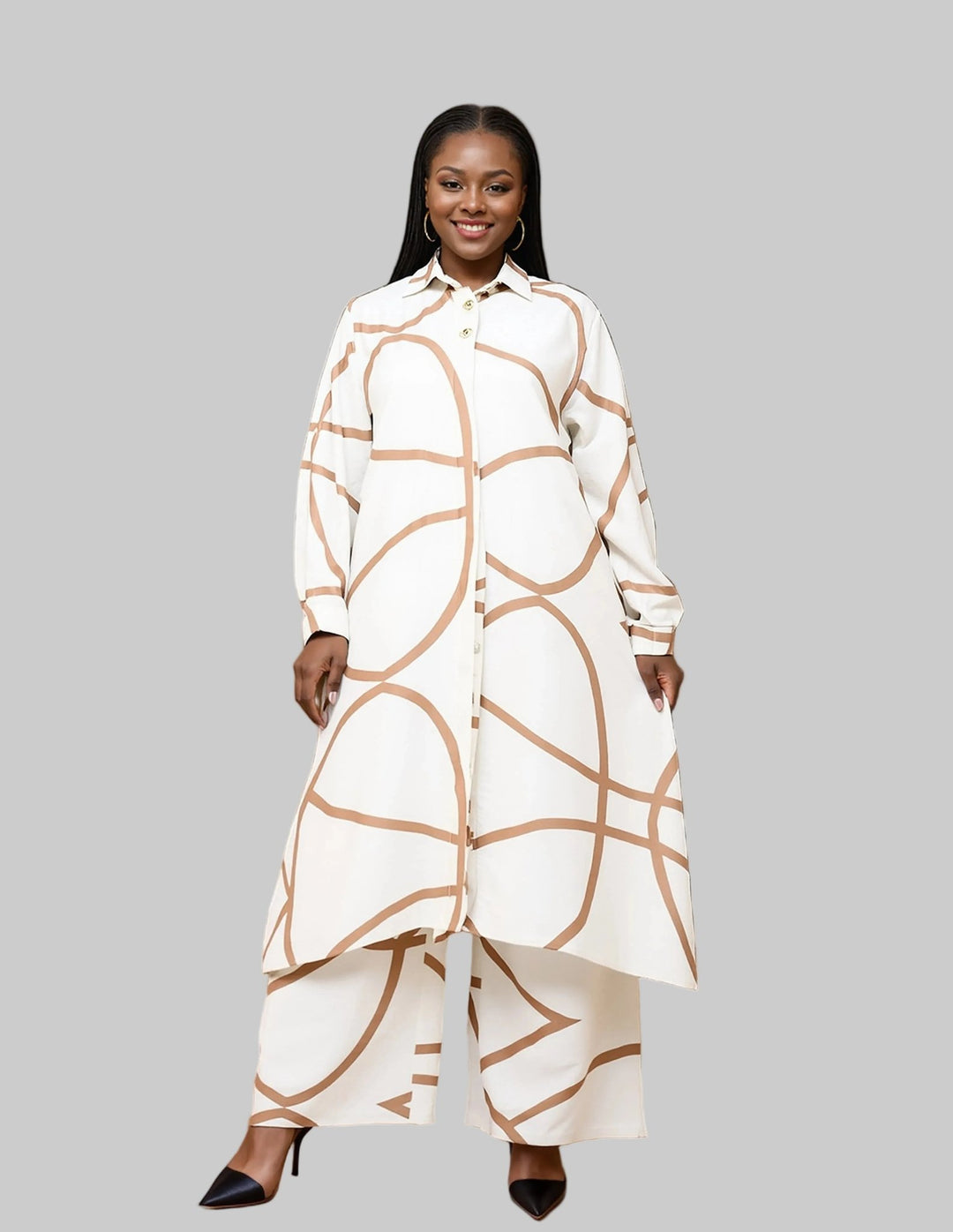 Neutral Abstract Pantset by Studio EY - Especially Yours