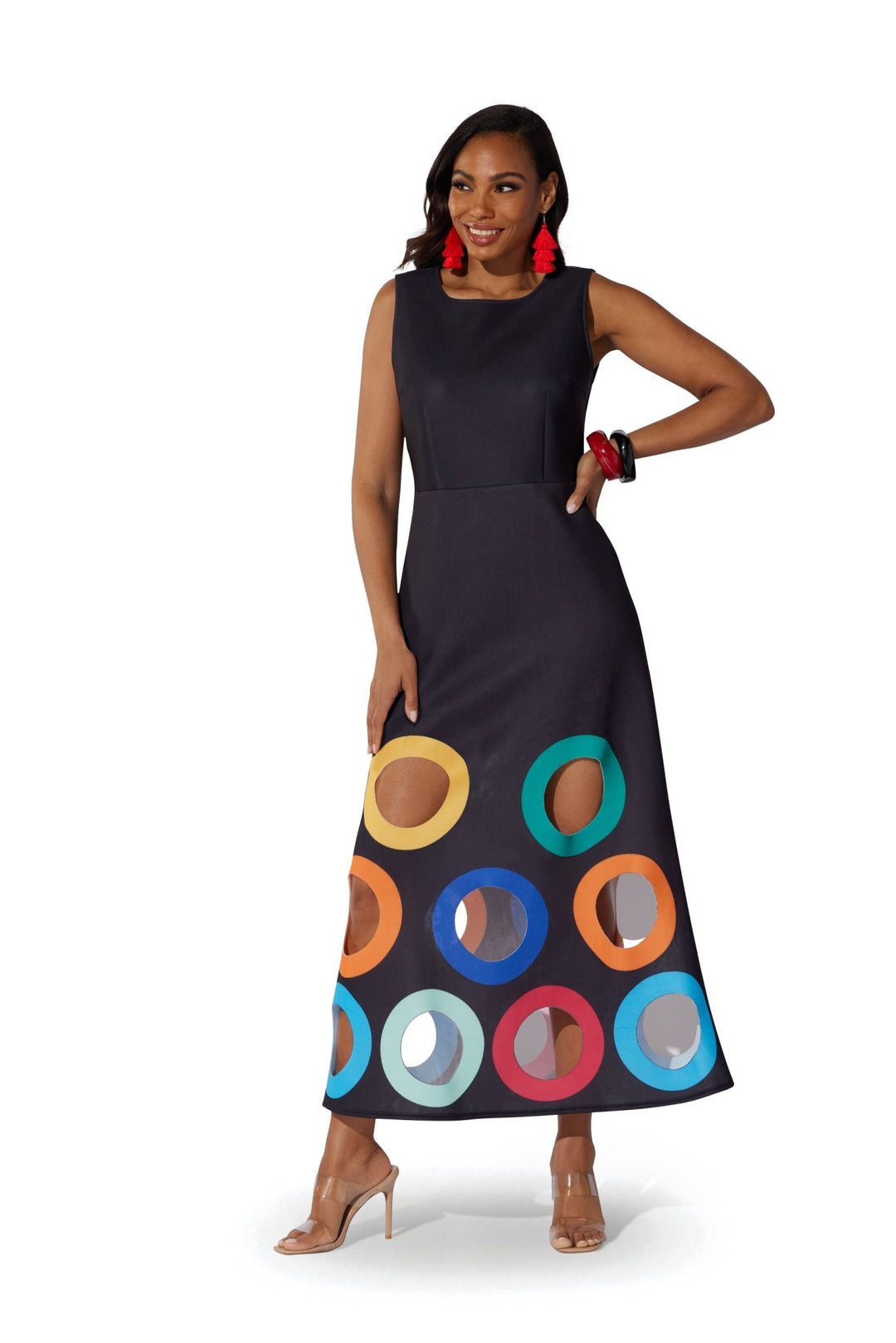 Circle Cutouts Maxi Dress by Studio EY