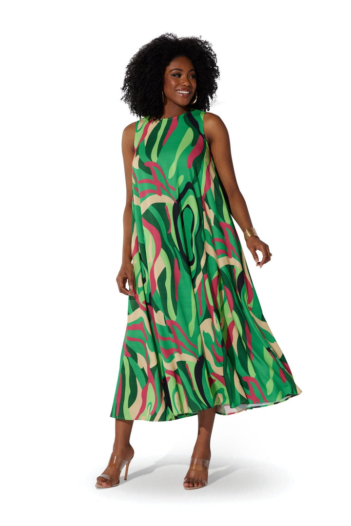 Abstract Swing Maxi Dress by Studio EY