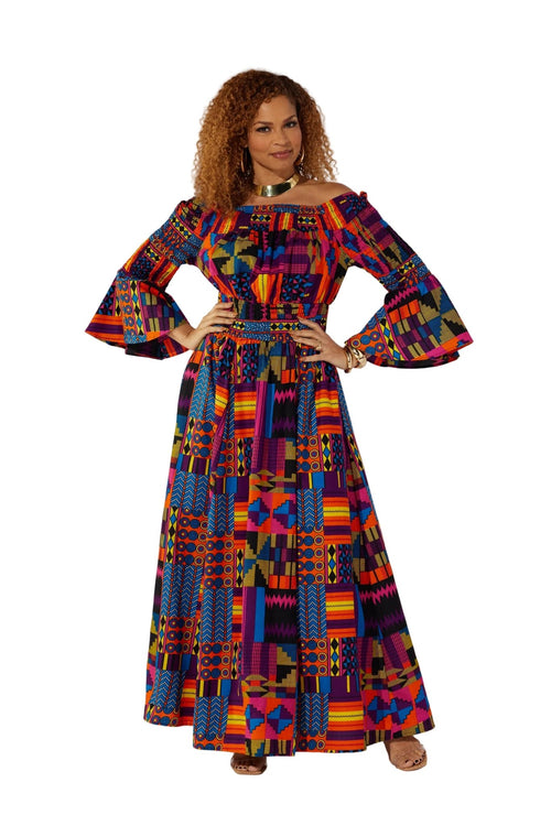 maxi dresses ankara Avita Ankara Maxi Dress