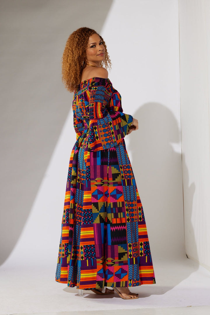 Ankara Smocked Maxi Dress by Studio EY - Especially Yours