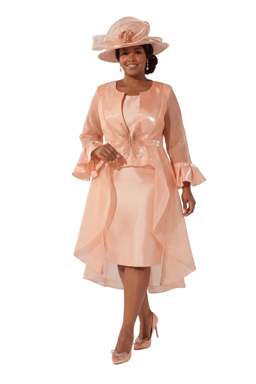 Jeweled Flowy Mesh Jacket Dress by EY Boutique - Especially Yours