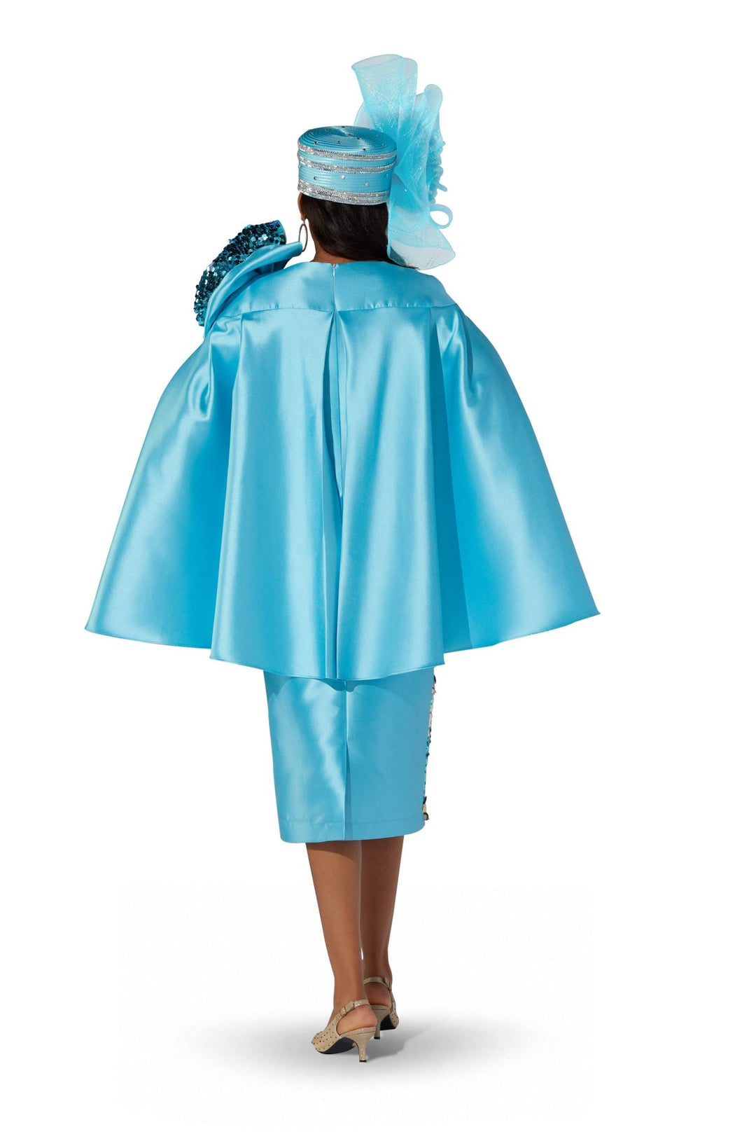 Sequin Bow Cape Dress by EY Boutique