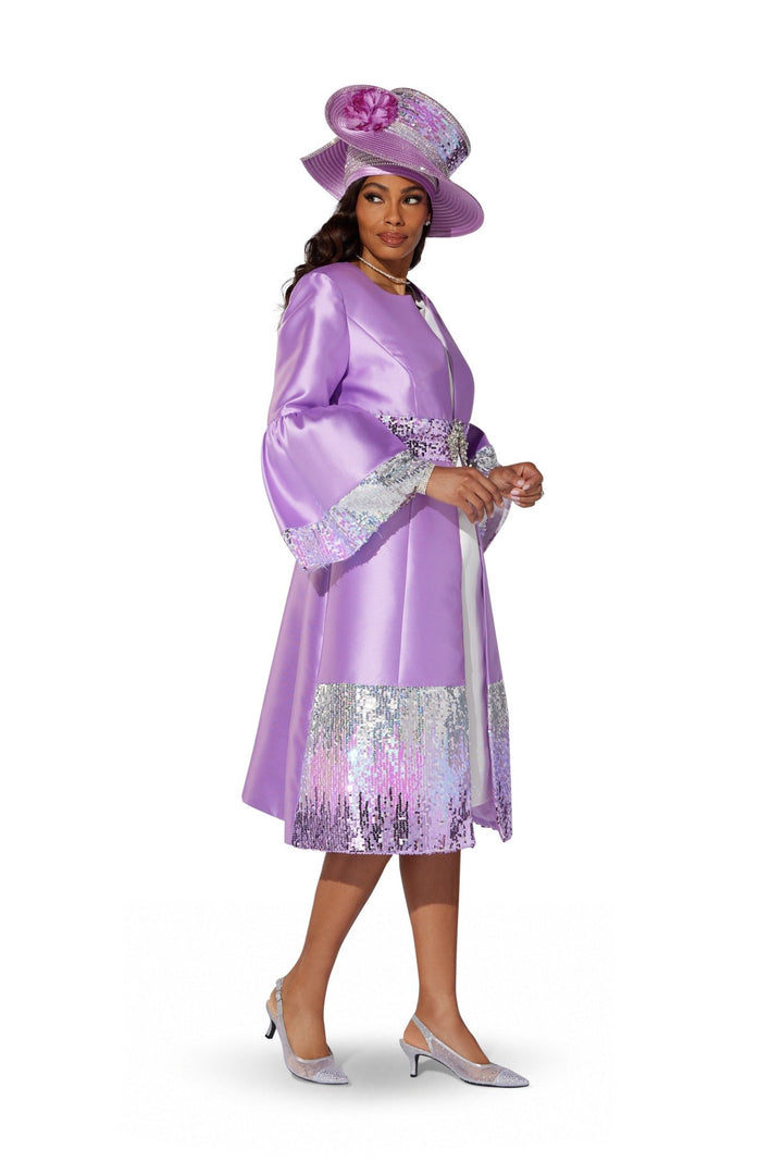 Sequin Trim Jacket Dress by EY Boutique