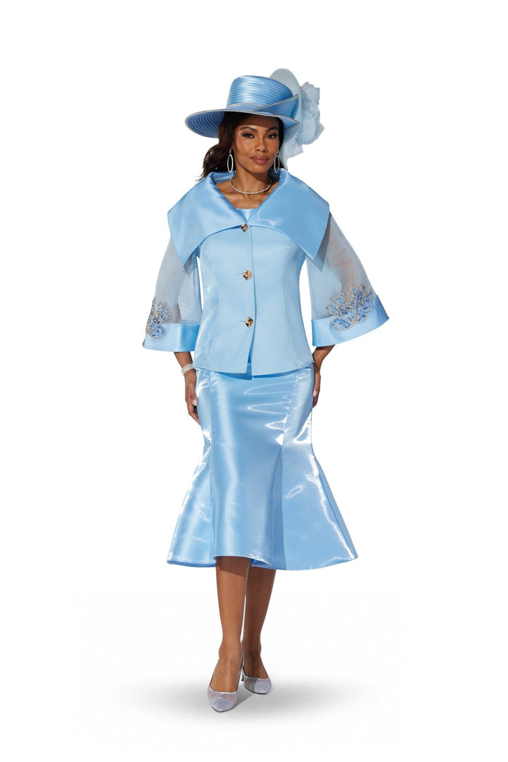 Jeweled Mesh Flounce Jacket Dress by EY Boutique