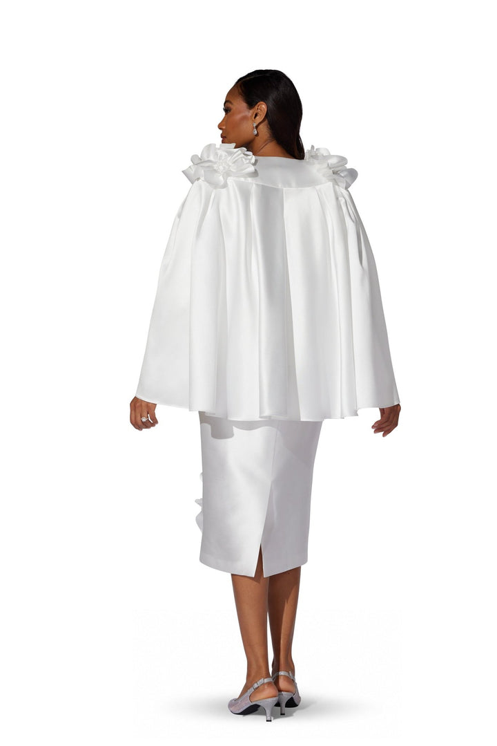 Ruffled Rosettes Cape Suit by EY Boutique