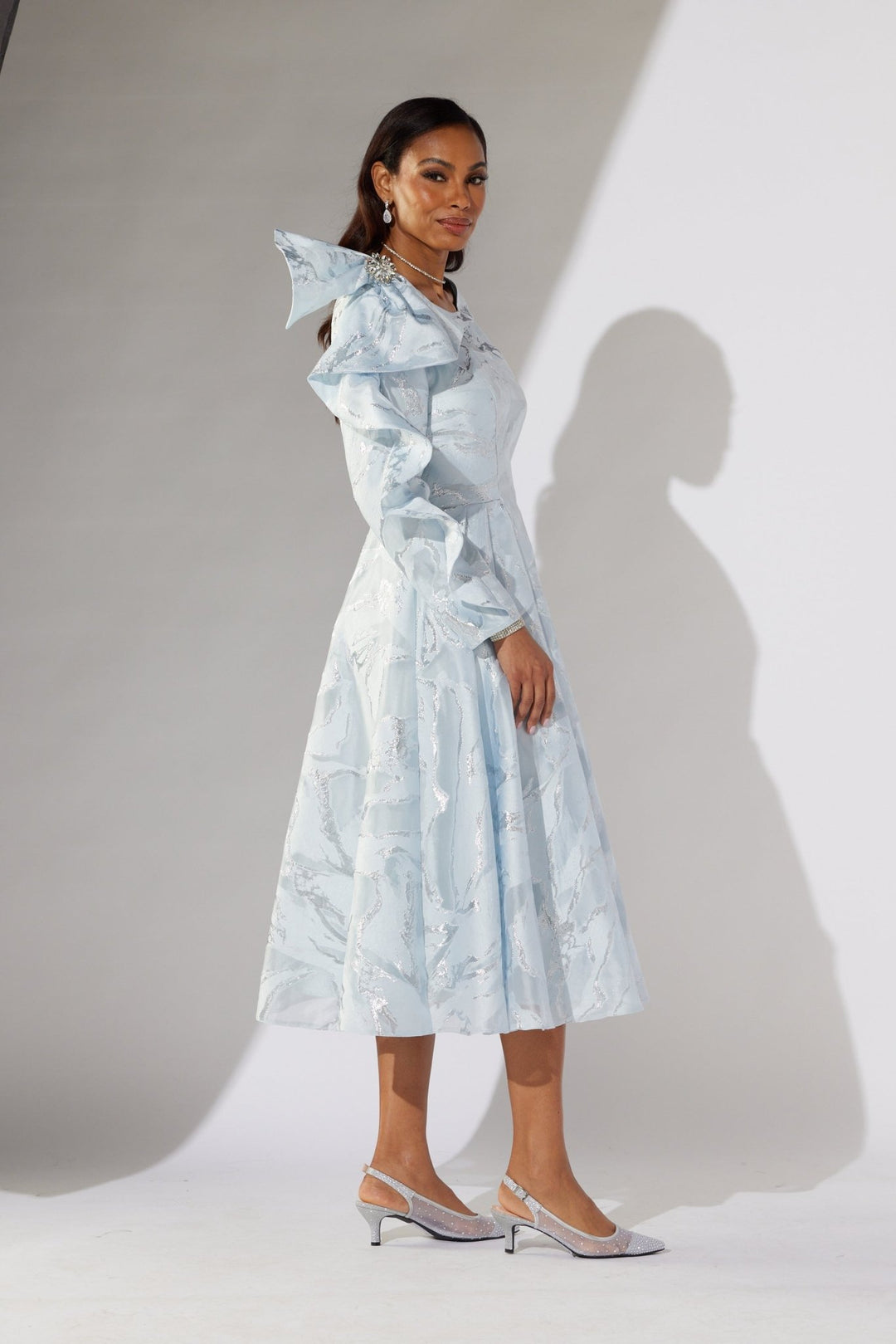 Metallic Brocade Midi Dress by EY Boutique - Especially Yours
