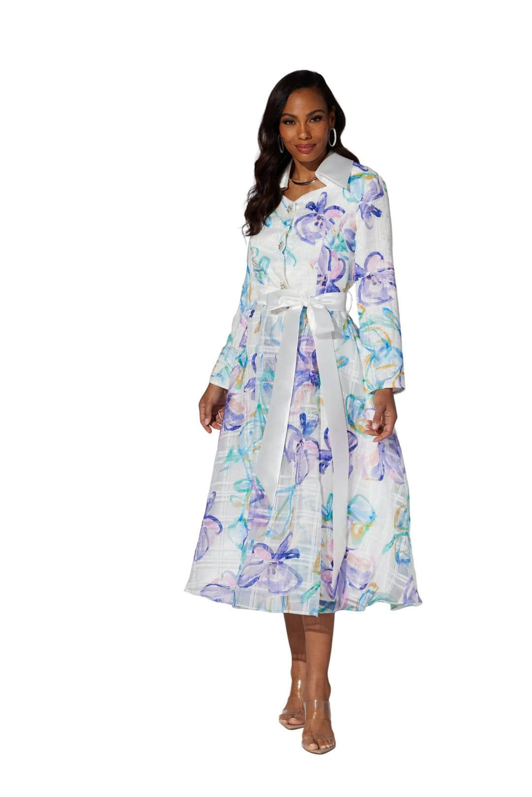 Pastel Floral Midi Shirtdress by EY Boutique - Especially Yours