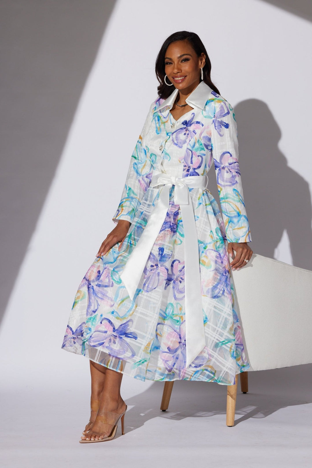 Pastel Floral Midi Shirtdress by EY Boutique - Especially Yours