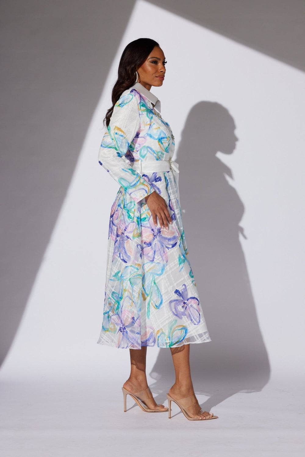 Pastel Floral Midi Shirtdress by EY Boutique - Especially Yours