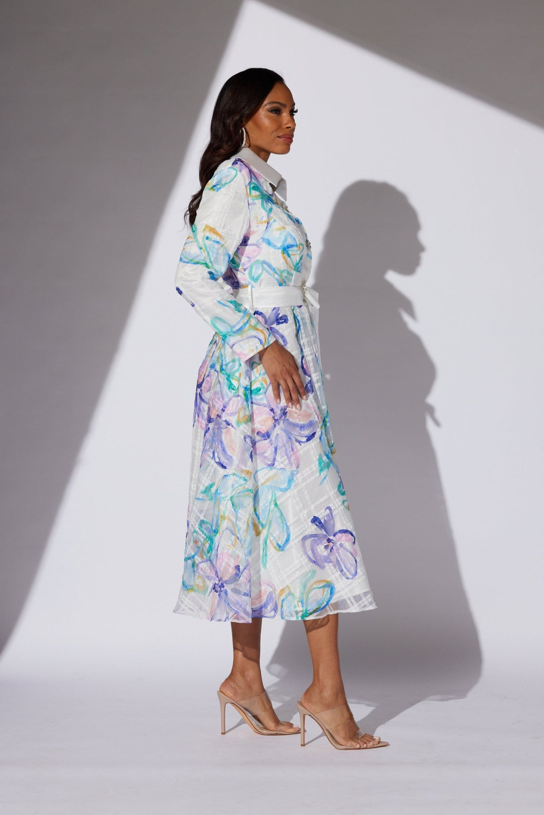 Pastel Floral Midi Shirtdress by EY Boutique - Especially Yours