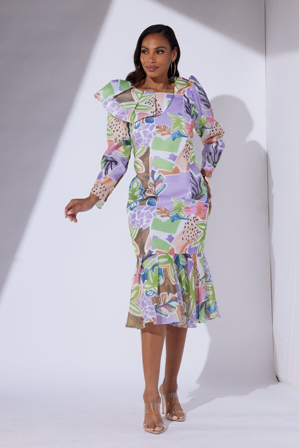 Tropical Flounce Midi Dress by EY Boutique - Especially Yours