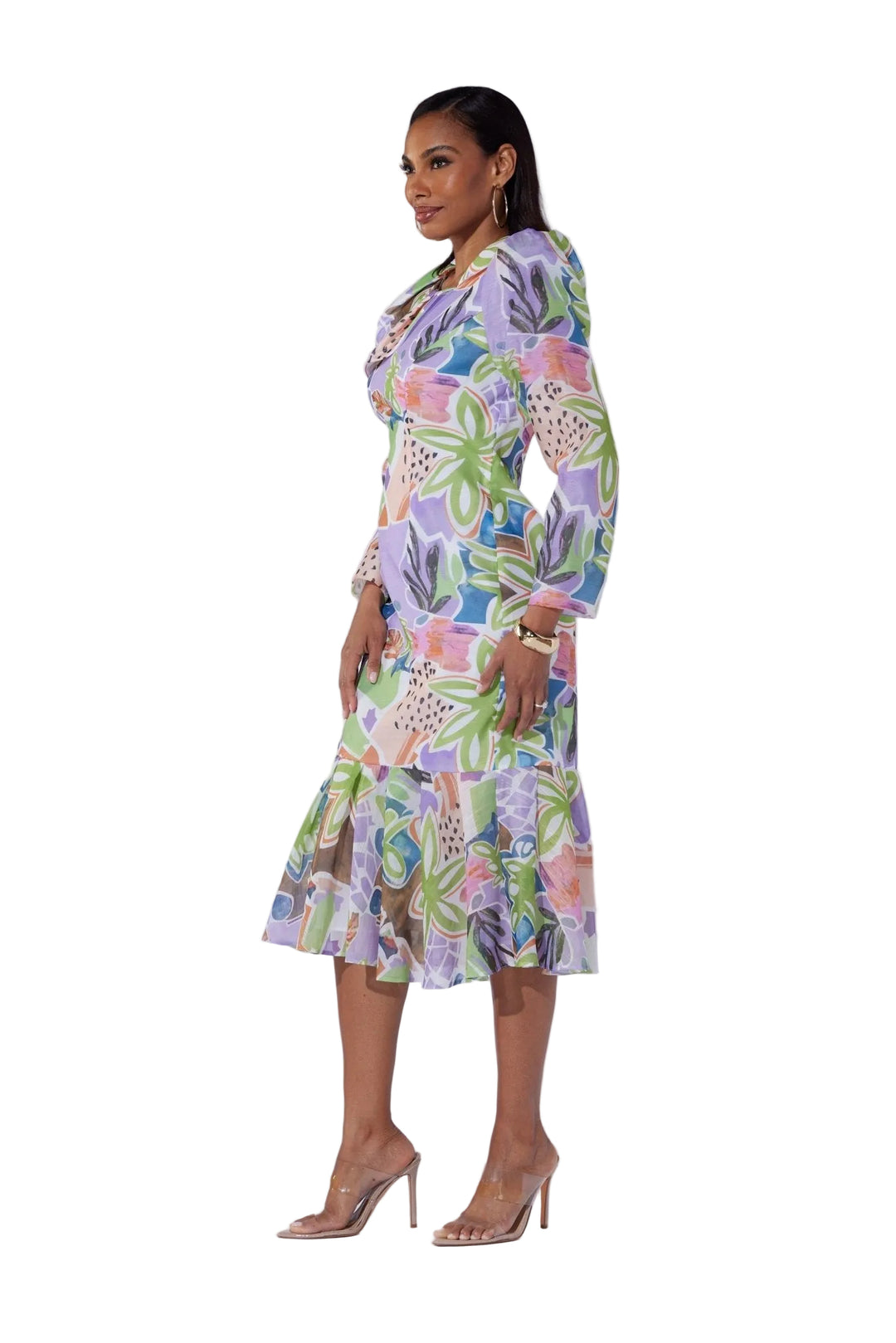Tropical Flounce Midi Dress by EY Boutique Tropical Flounce Midi Dress by EY Boutique