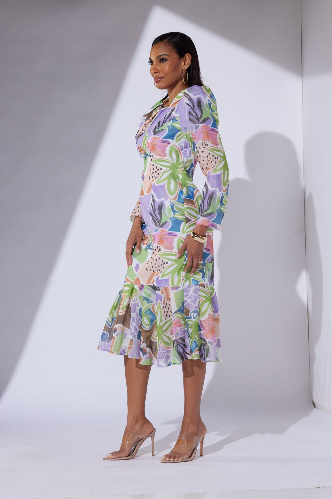 Tropical Flounce Midi Dress by EY Boutique - Especially Yours