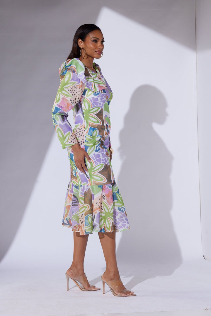 Tropical Flounce Midi Dress by EY Boutique - Especially Yours