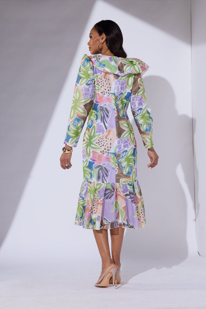 Tropical Flounce Midi Dress by EY Boutique - Especially Yours