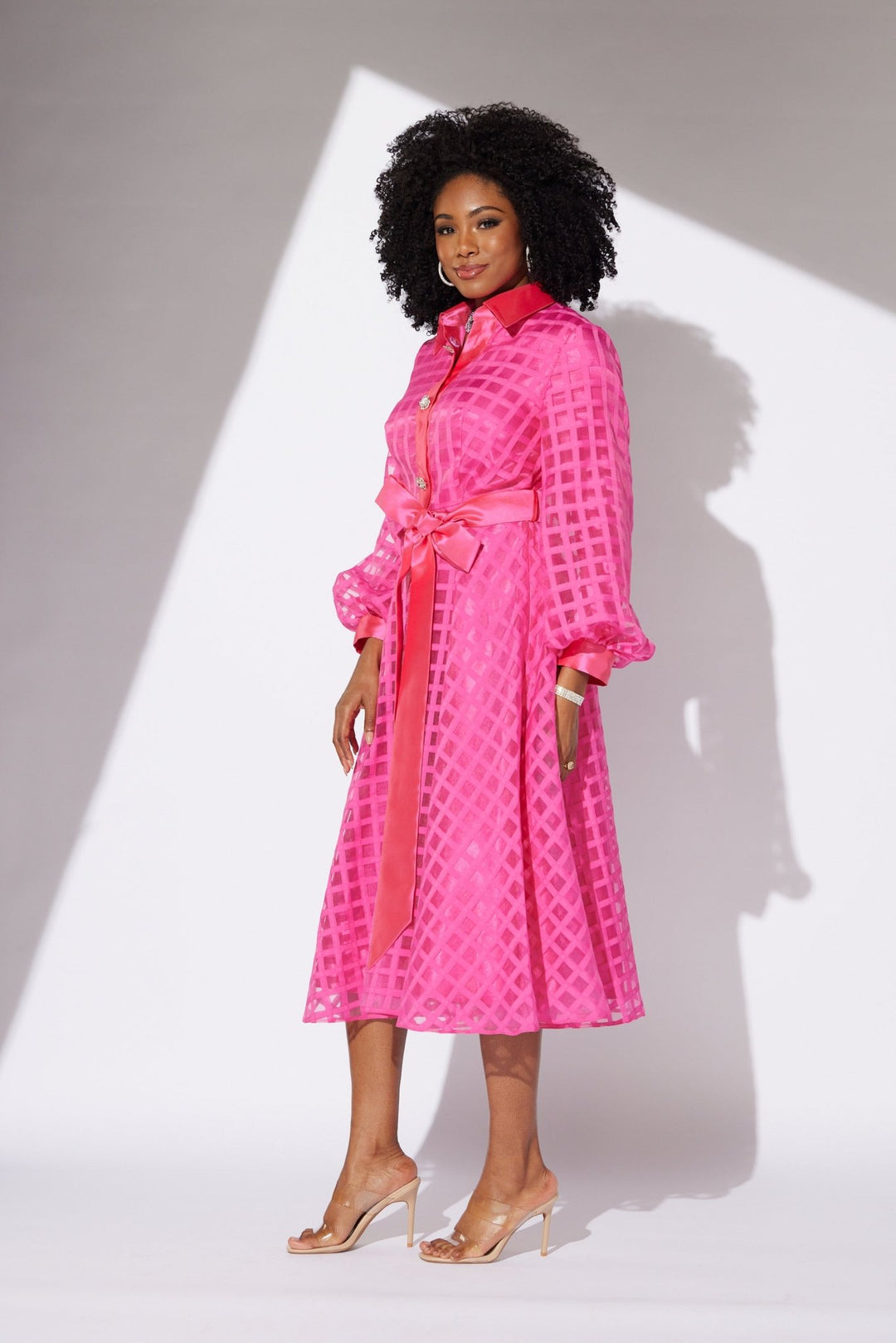 Sheer Lattice Midi Shirtdress by EY Boutique - Especially Yours