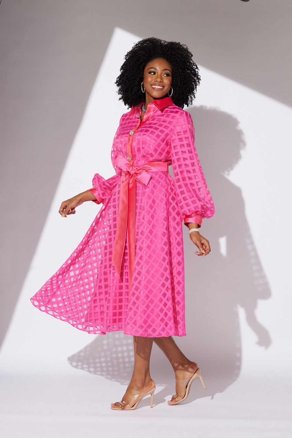 Sheer Lattice Midi Shirtdress by EY Boutique - Especially Yours