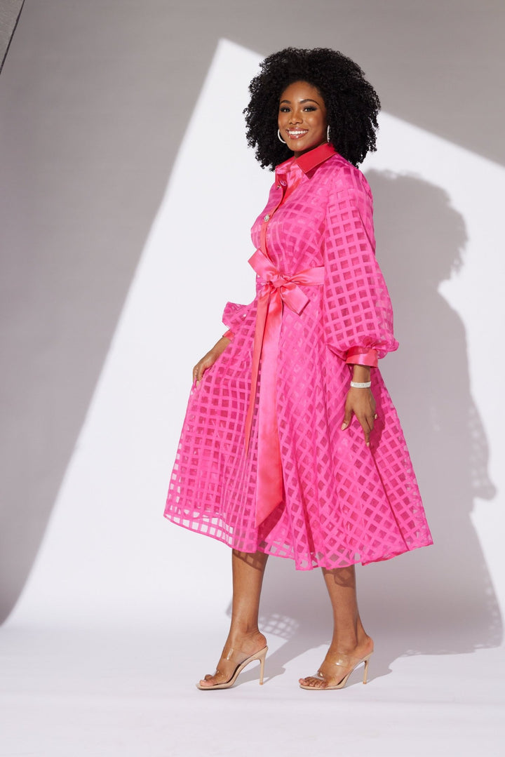 Sheer Lattice Midi Shirtdress by EY Boutique - Especially Yours