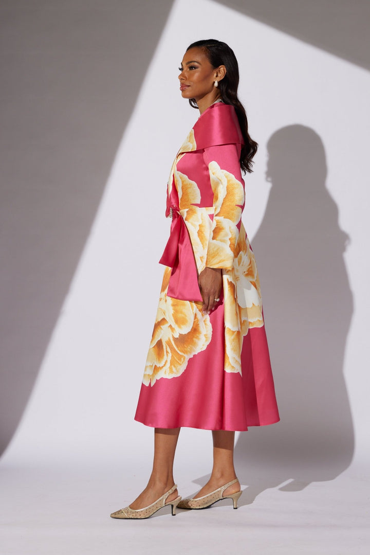 Floral Portrait Collar Midi Dress by EY Boutique - Especially Yours