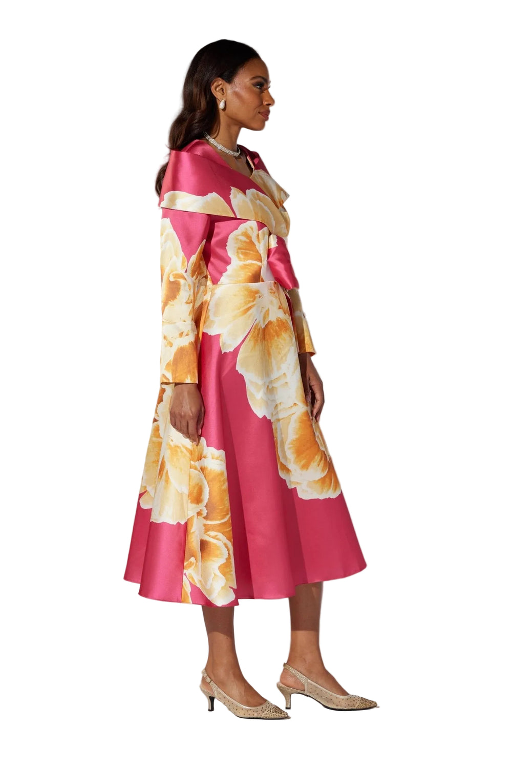 Floral Portrait Collar Midi Dress by EY Boutique - Especially Yours