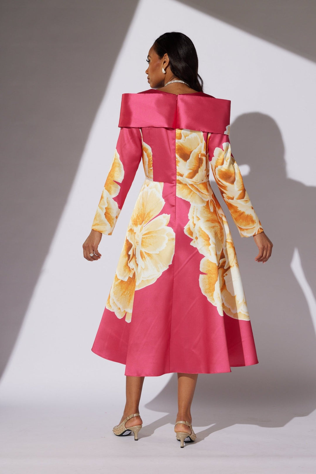 Floral Portrait Collar Midi Dress by EY Boutique - Especially Yours