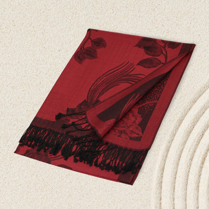 Rose Floral Pashmina Reversible Scarf Shawl - Especially Yours