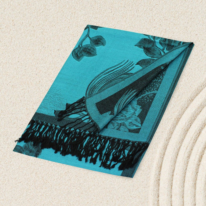 Rose Floral Pashmina Reversible Scarf Shawl - Especially Yours