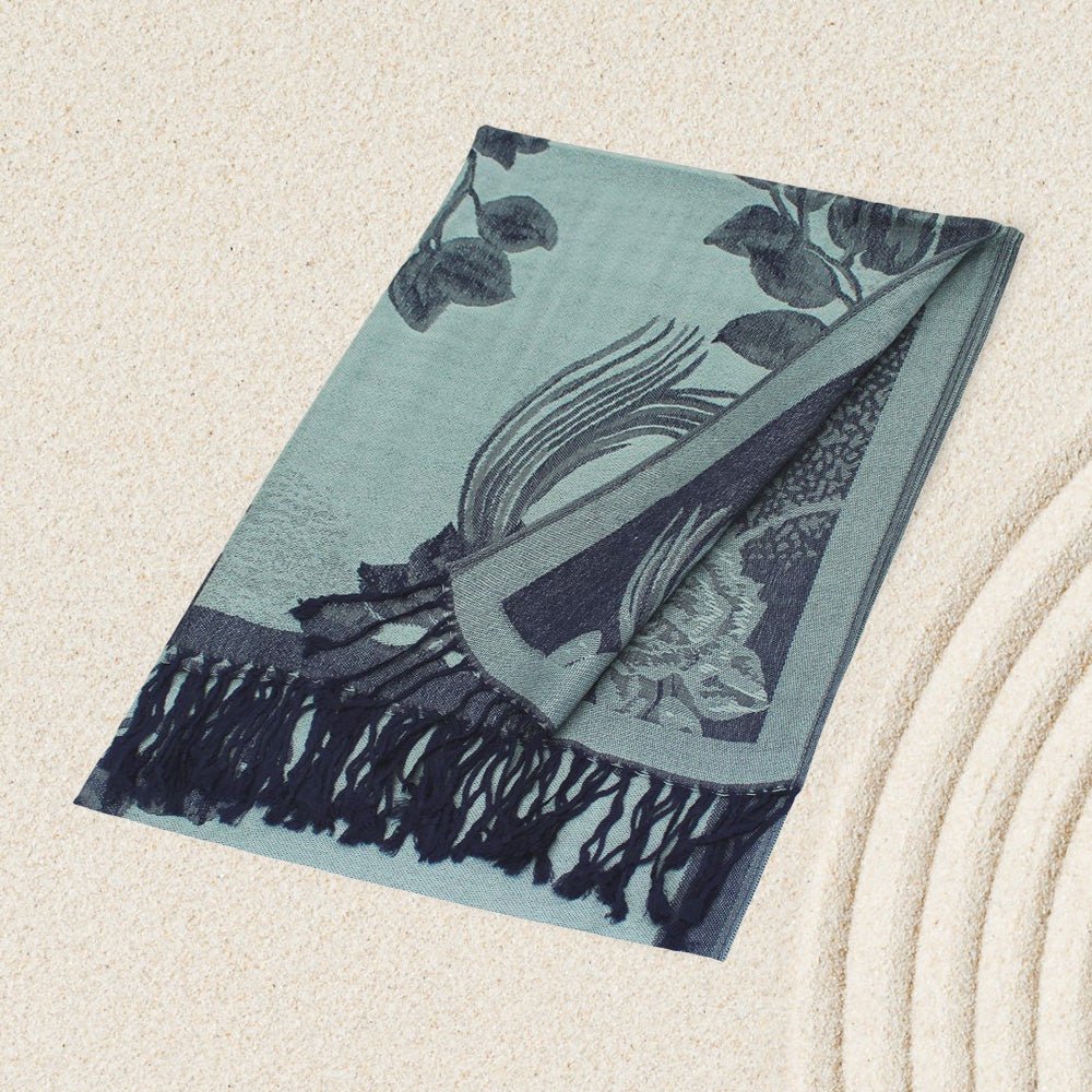 Rose Floral Pashmina Reversible Scarf Shawl - Especially Yours