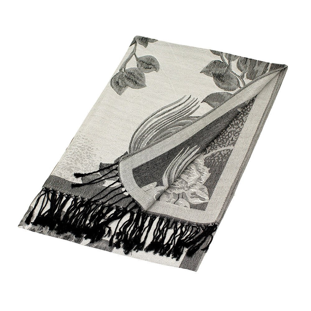 Rose Floral Pashmina Reversible Scarf Shawl - Especially Yours