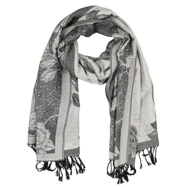 Rose Floral Pashmina Reversible Scarf Shawl - Especially Yours